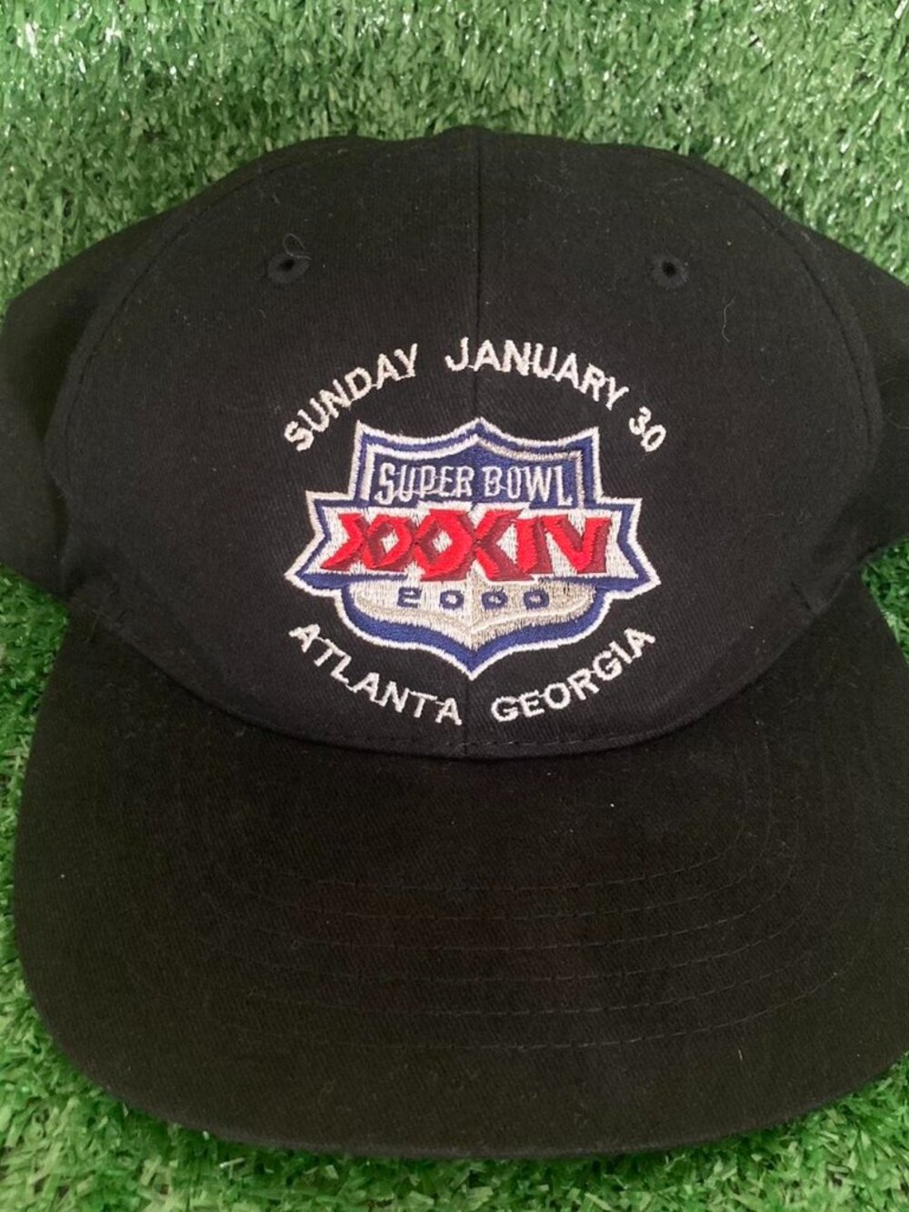 Vintage 2000 NFL Super Bowl Snapback Hat, black